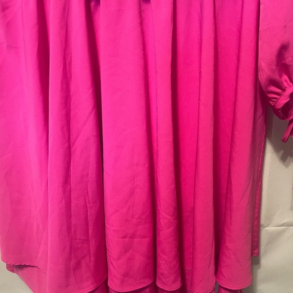 ELIZA J, Vibrant Pink dress with Ruffle Sleeve - Picture 7 of 11